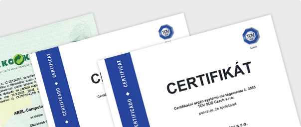 Certifikáty ISO a Eko-kom
